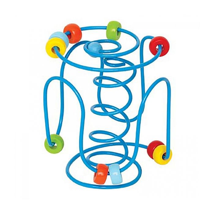 Boulier zig-zag sans fin - HAPE - E1800AE - 11 perles - Parcours de motricité - Bleu