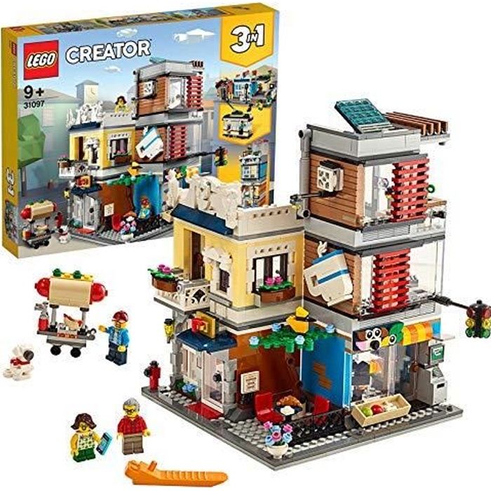 LEGO®-Creator L’animalerie et le café Garçon et Fille 9 Ans et Plus Jeu de Création 969 Pièces 31097 31097
