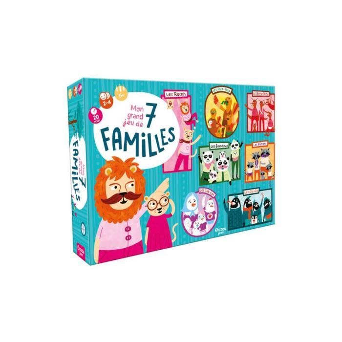 Jeu de société - Auzou - Mon grand jeu de 7 Familles - Multicolore - 2 joueurs ou plus - À partir de 3 ans