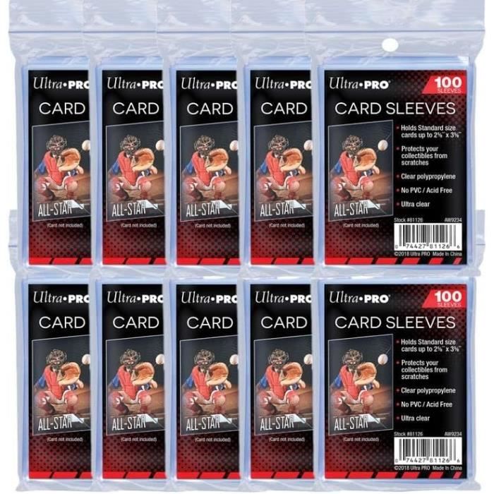 Ultra pro lot de 1000 pochettes sleeves protection carte collection pokemon magic