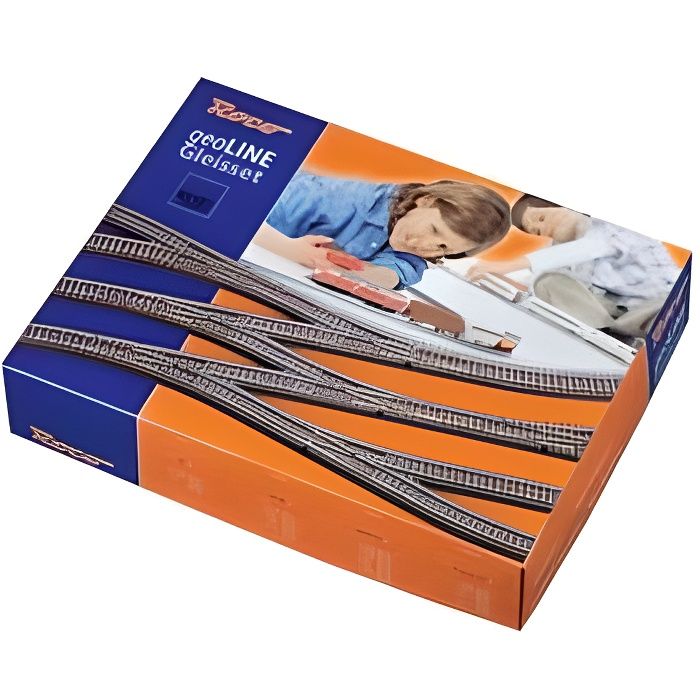 Coffret de voies B - ROCO - Rail de train électrique - 13 rails droits G200 - 1 aiguillage manuel - HO