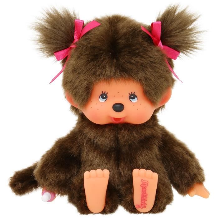 Peluche singe - BANDAI - Peluche lOriginal Fille - Monchhichi - 20 cm