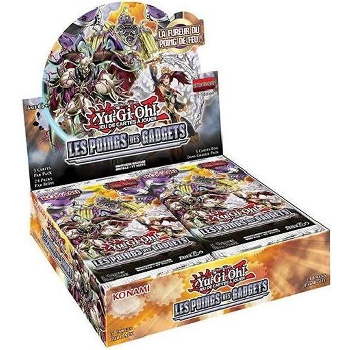 24 BOOSTER DE 5 CARTES SUPPLEMENTAIRES YU GI OH LES POINGS DES GADGETS JEU CARTE STRATEGIE A COLLECTIONNER