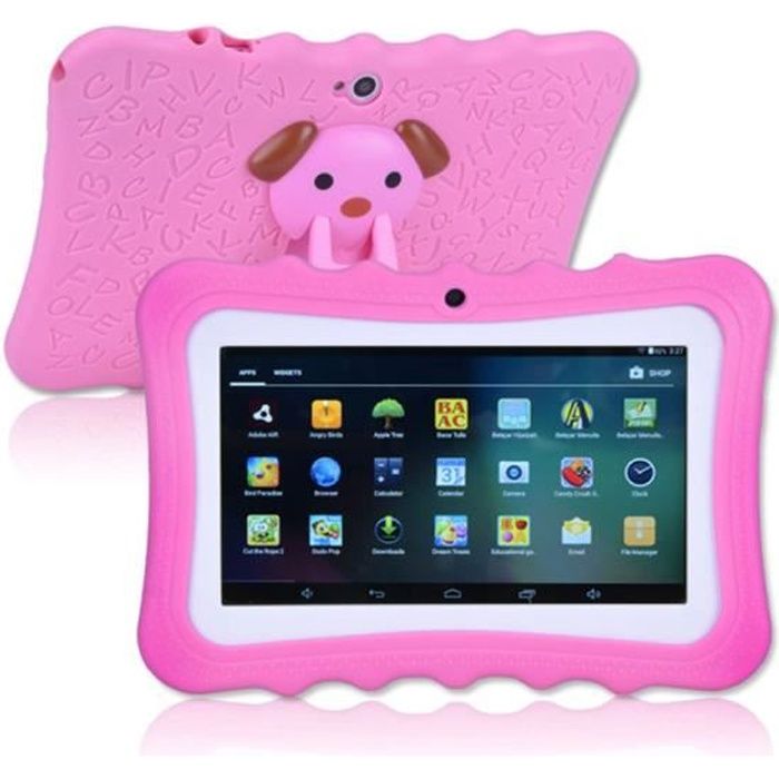 Tablette Tactile Enfants 16Go - 7HD Tablette Éducative Enfants -RAM 1Go -Quad Core -Android -Rose