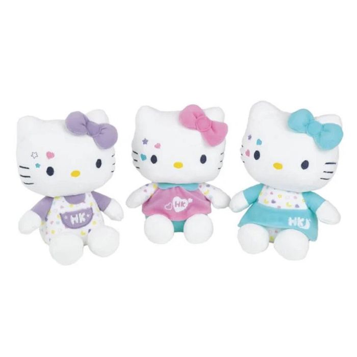 Peluche - JEMINI / FUN HOUSE - 024405 - tons pastels - 15 cm - Licence Hello Kitty
