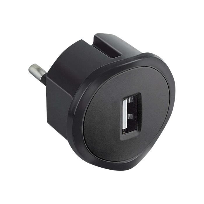 Adaptateur dalimentation - LEGRAND - Prise USB 1.5A - Noir - Prise multiple - Intérieur