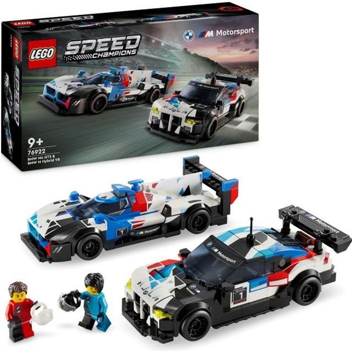 LEGO Speed Champions 76922 Voitures de Course BMW M4 GT3 et BMW M Hybrid V8 Idée Cadeau