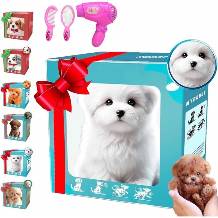 ALFOYU Chiot Robot Interactif Realiste avec Queue Mobile