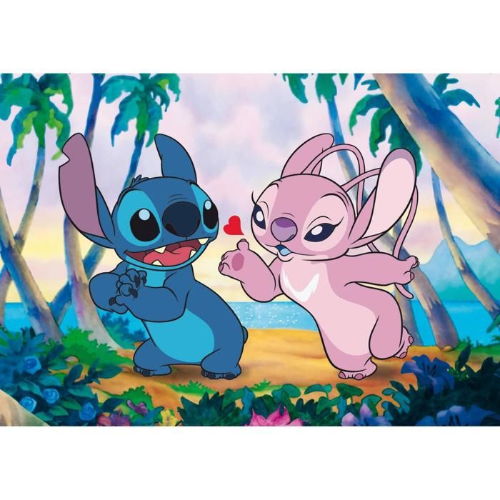 Puzzle 1000 pièces - TREFL - Stitch & Angel - Premium Plus - 68 x 48 cm - 12+ ans
