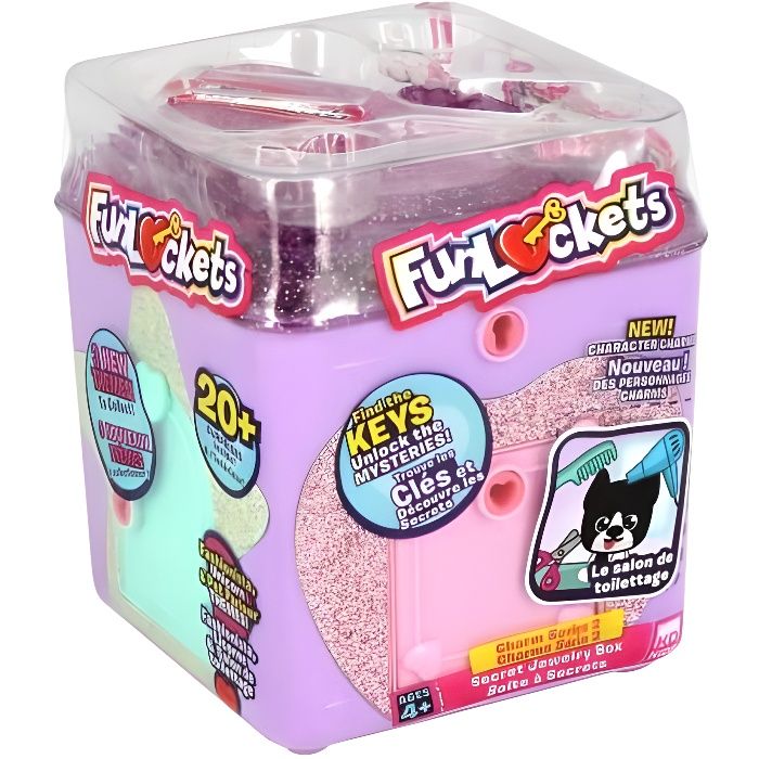 Boîte à Secrets Funlockets - Rose - Licorne et ses amis Mode ou Animaux - Pour Enfant de 4 ans et plus