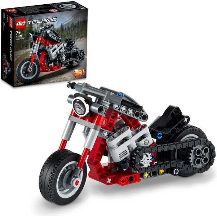 LEGO® 42132 La Moto Maquette à Construire 2 en 1 Jouet de Construction Idée de Cadeau pour Enfants dès 7 Ans