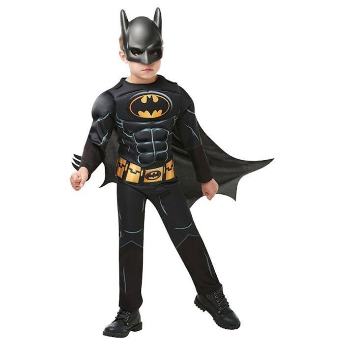 Déguisement - RUBIES FRANCE - luxe noir - Batman - Enfant garçon - Torse 3D EVA rembourré