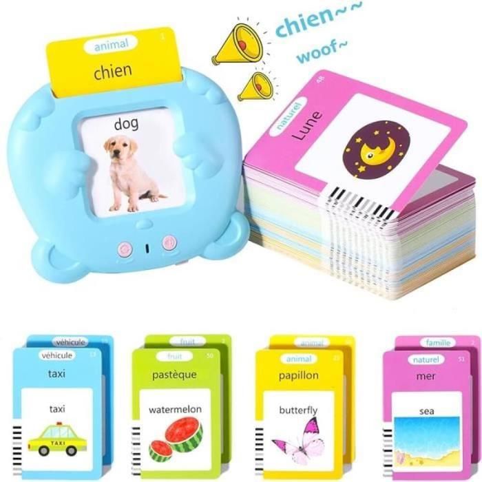 Carte Flash Parlante Francais Jouet Enfant Cartes ducatives 224 Mots Jouet Educatif pour couter et Apprendre Cadeau Enfant