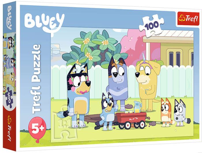 Puzzle - TREFL - Merry Bluey World - 100 pièces - Dès 5 ans - Thème Bluey