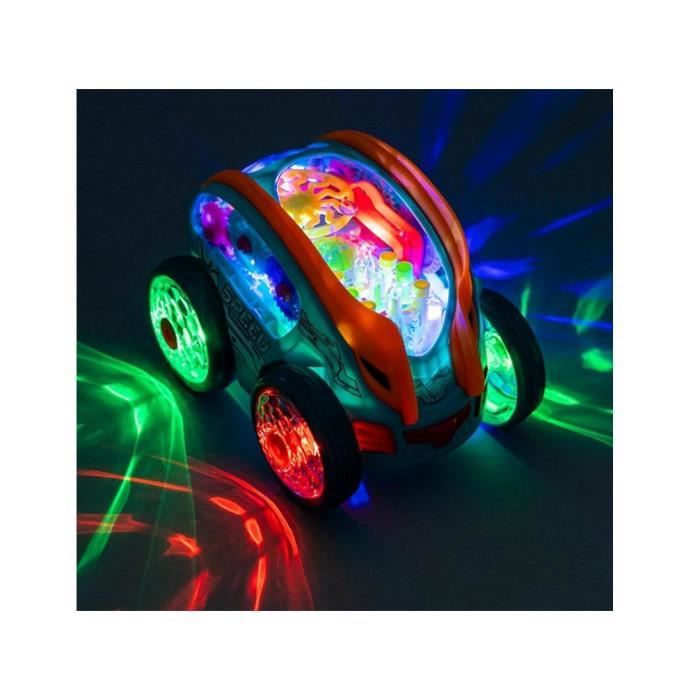Voiture à Engrenages - Bump and Go - Rouge - Lumières LED - Jouet Enfant - 12 mois et plus