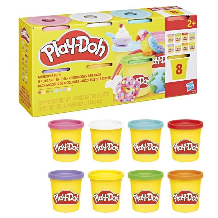 Play-Doh 8 pots de pâte à modeler Classique dès 3 ans Modèle aléatoire