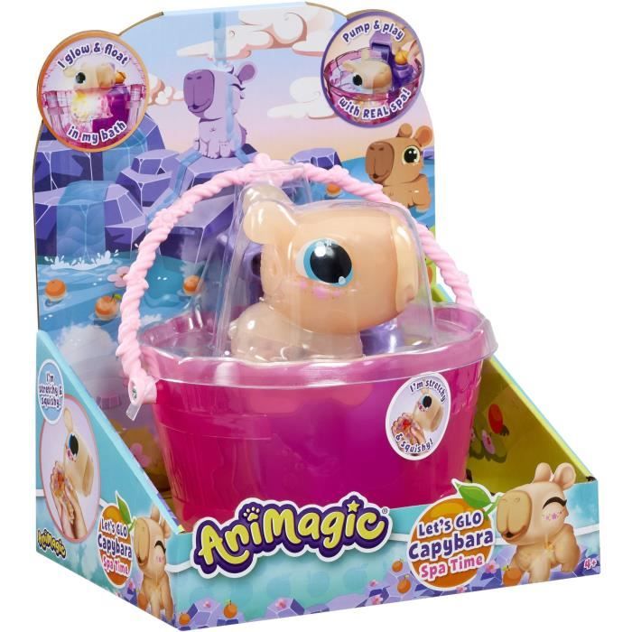 Animagic - GOLIATH - Lets Glo Capybara Spa Time - Animal intéractif - Marron