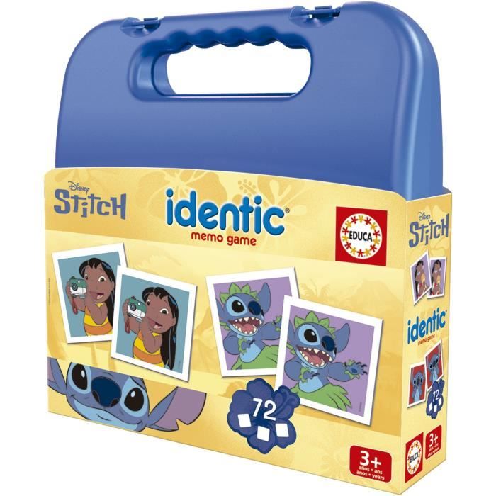 Identic Stitch - Jeu de mémoire - EDUCA - 72 cartes développe mémoire et attention - Dès 3 ans