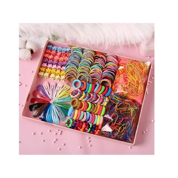 Accessoires de Cheveux - Non spécifié - Ensemble de 780 Pcs - Chouchous Colorés - Pinces à Cheveux - Pour Filles