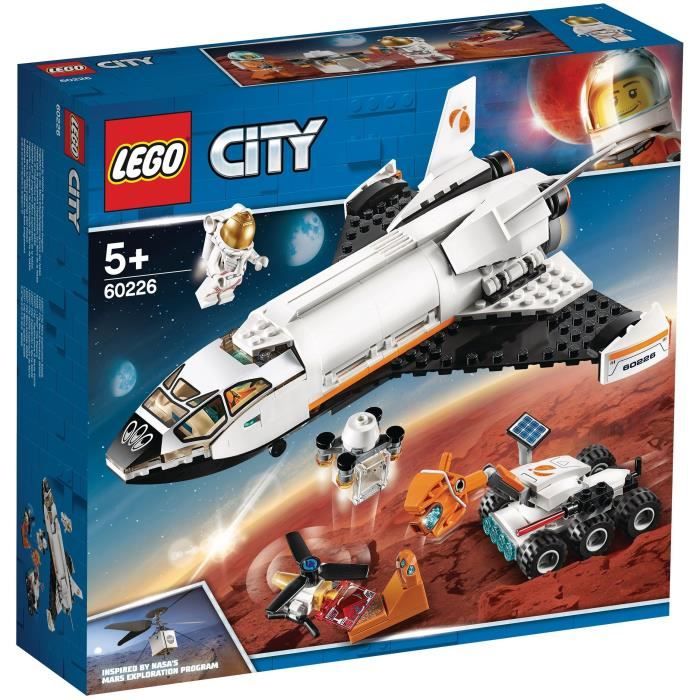 LEGO® City 60226 La navette spatiale Jeu de Construction de Vaisseaux Spatiaux Jouet Espace pour Enfants avec Astronautes