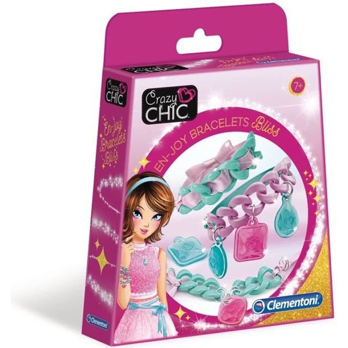 CLEMENTONI - Bliss - Coffret pour créer des bracelets Wow et pendentifs multicolores pour enfants