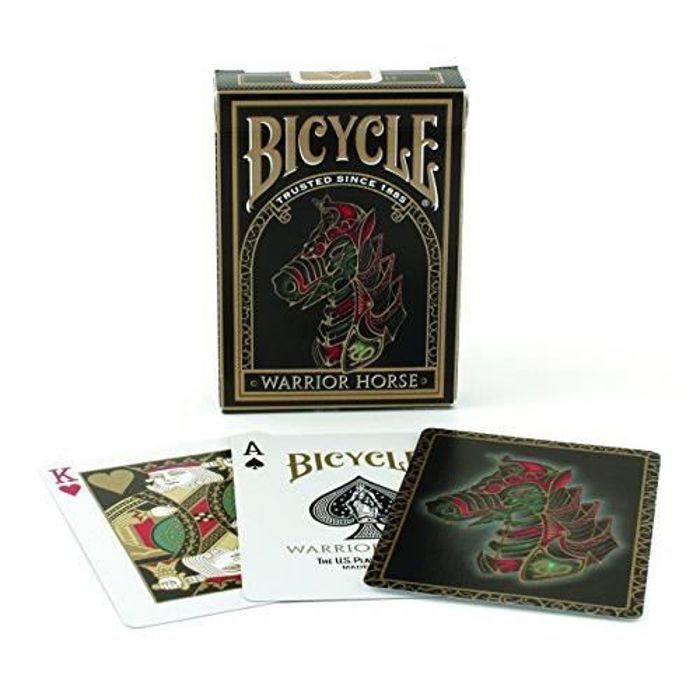 Jeu de cartes - Bicycle - Warrior Horse - Index Petite - Finition coussin dair