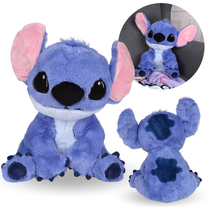 DISNEY Stitch LARGE mascotte en peluche peluche bleue ours en peluche pour enfants 30 cm
