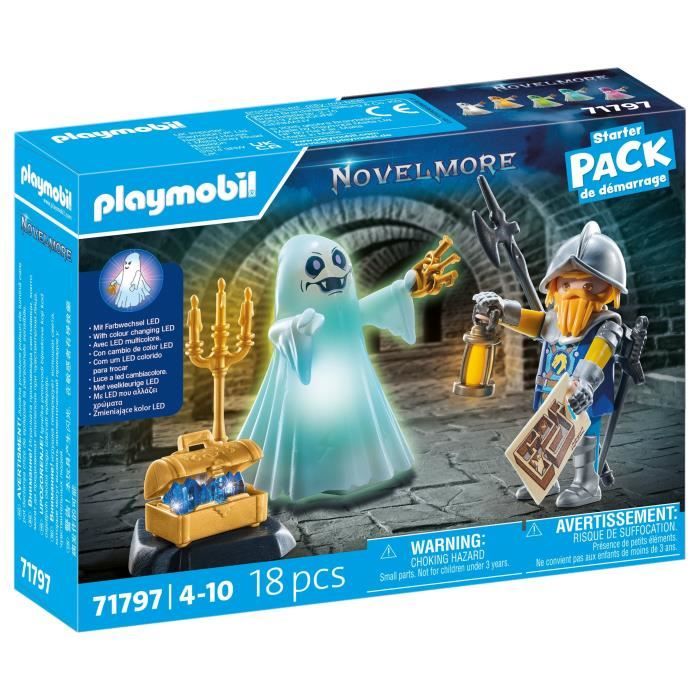 PLAYMOBIL 71797 Chevalier et fantôme à effets lumineux Novelmore 18 pièces Dès 4 ans