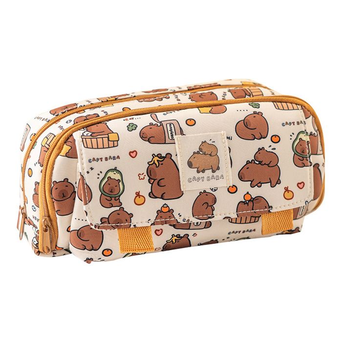 1 Trousse À Crayons Capybara 2 Pendentifs Capybara Jolie Trousse À Crayons En Forme DAnimal Rangement Polyvalent
