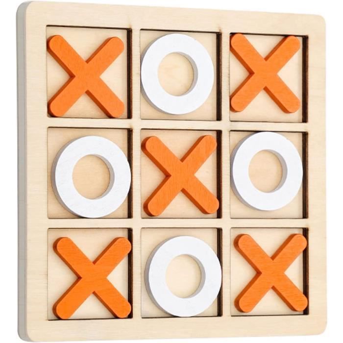 Jeu de Morpion pour Enfants Et Adultes Jeux de Société Classiques en Bois Jeu Éducatif pour Enfants Famille Amis