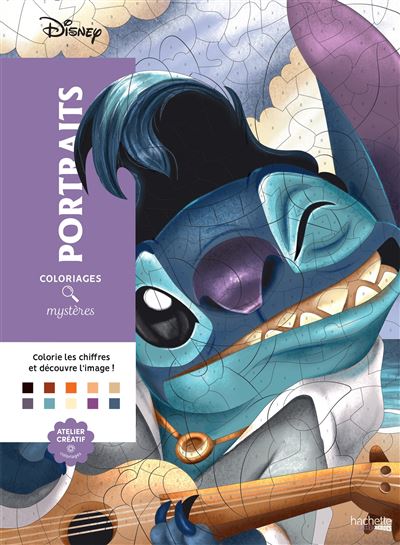 Coloriages mystères Disney - Portraits (trompe l'oeil) - Christophe-Alexis Pérez - Hachette Pratique