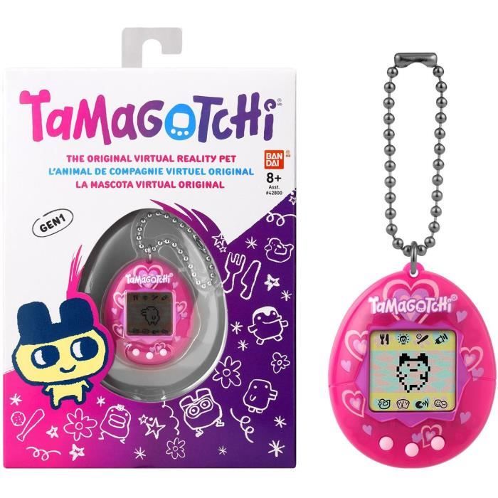 BANDAI - Tamagotchi - Tamagotchi original - Lots of love - animal électronique virtuel avec écran couleur 3 boutons et jeux -