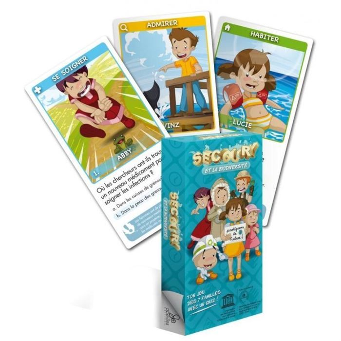 Jeu de 7 familles Secoury et la Biodiversité - Secoury - Jeu de carte - Enfant - Mixte - 5 ans et plus