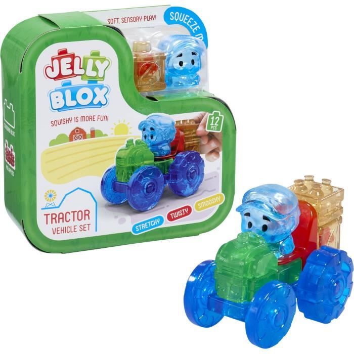 Coffret tracteur - Jeu de construction - JELLY BLOX - GOLIATH - Briques souples et flexibles - Dès 2 ans