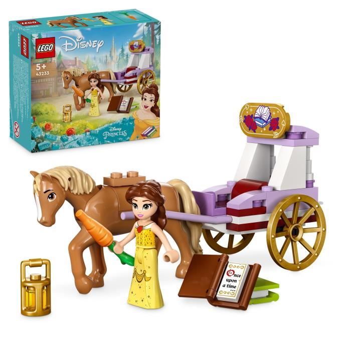 LEGO® 43233 Disney Princess L’Histoire de Belle - La Calèche Jouet avec Mini Poupée Princesse La Belle et la Bête