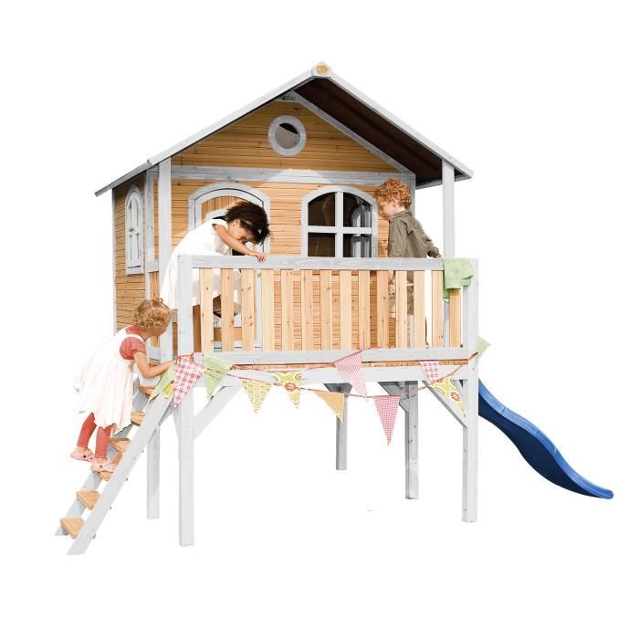 Maisonnette enfant - AXI - A030.041.31 - Toboggan 175 cm - Plate-forme 98 cm - Bois de pruche FSC