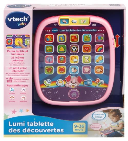 VTECH BABY - Tablette Enfant - Lumi Tablette des Découvertes Rose - Tablette Enfant