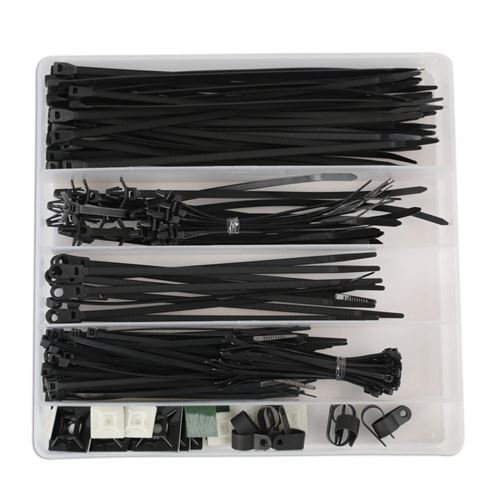 kit d'attache-cAbles diverses pour fils, gaines, tubes - 210 pcs - Gunson