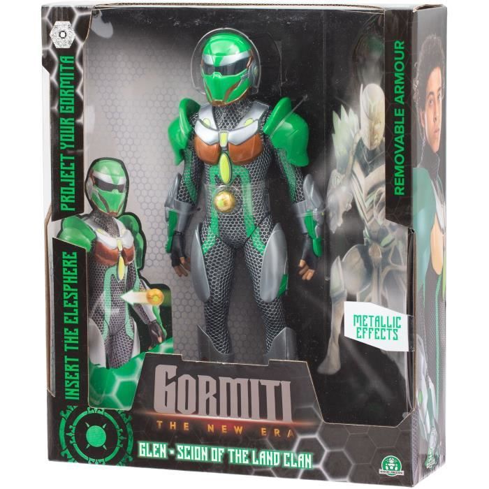 Figurine articulée - GORMITI - Scion avec projecteur Terre - Glen - 27 cm - À partir de 4 ans - GRV054