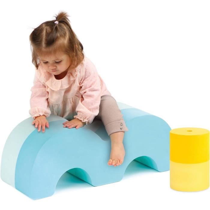 Jouet déveil - LUDI - Blocs de motricité - 2 modules évolutifs en mousse - Couleurs vives - Dès 12 mois