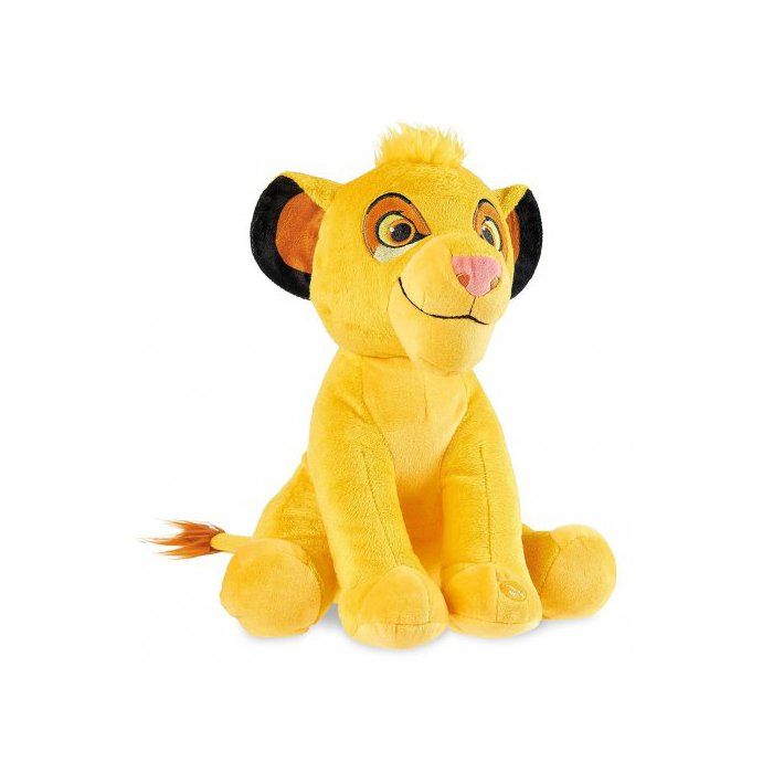 Peluche Roi Lion : Lion Simba 30 Cm - Doudou Enfant - Set Peluche avec Carte tigre