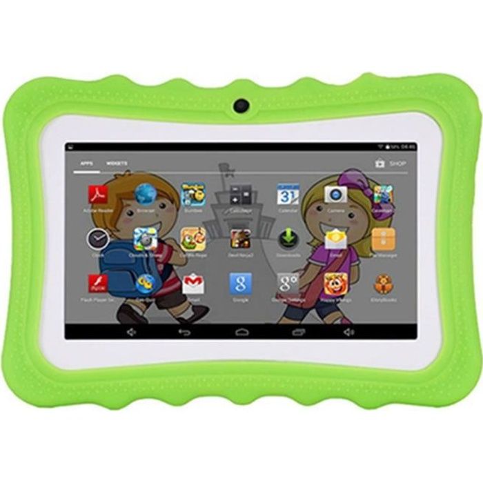 Tablette pour enfants - Non toxique et sûr - Capacité de mémoire de 8 Go - Durée de vie de 5-7h - Vert