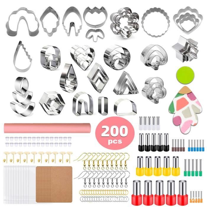 Emporte-pièces - Non spécifié - Lot de 200 - 25 formes - 40 moules cercles - 111 accessoires