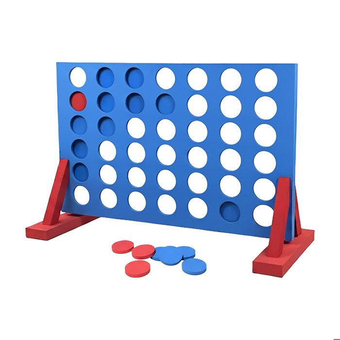 Relaxdays Quatre en ligne XXL jeu dextérieur enfants et adultes H x L x P 49 x 73 x 33 cm mousse EVA bleu-rouge
