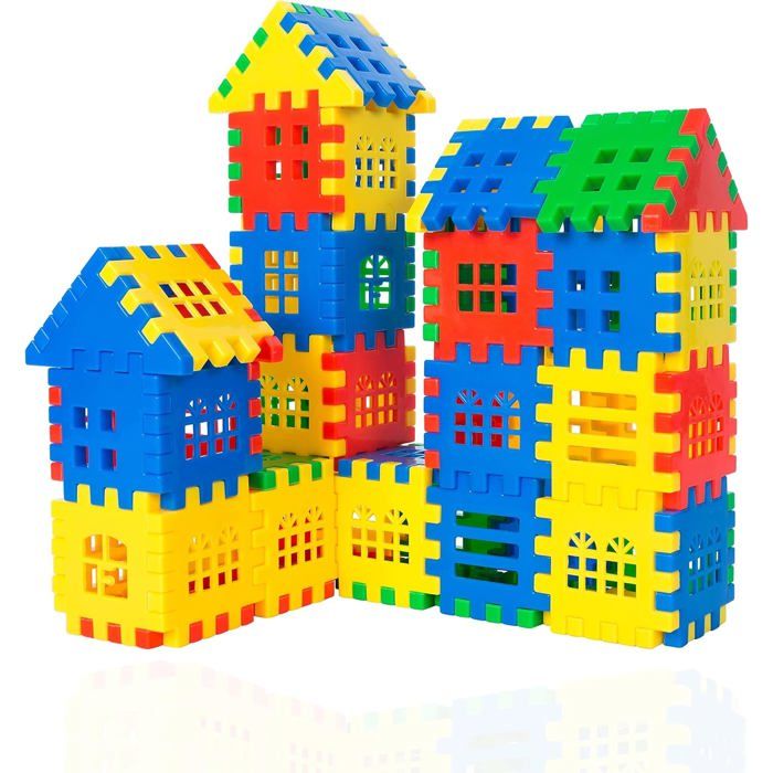 Blocs de construction emboîtables pour enfants et tout-petits ensemble de jouets éducatifs 155 pièces