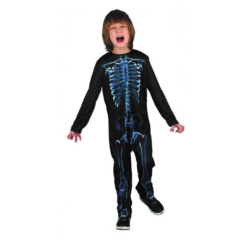 déguisement squelette rayon x garçon - 4/6 ans - noir - partypro 8729117546