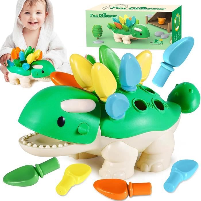 Jouet Sensoriel Bebe Dinosaure Montessori 1 an - KEXIMIXUE - Jouet Enfant 1 an - Jouet d’éveil - Intérieur