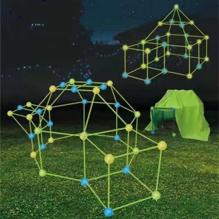Kit de construction lumineux pour enfants - 175 pièces - Fort - Jouets de Construction - Enfants