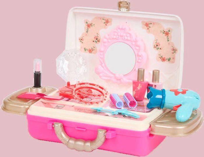 Trousse de maquillage pour jouets - Multicolore - 18 accessoires - Miroir inclus - À partir de 3 ans