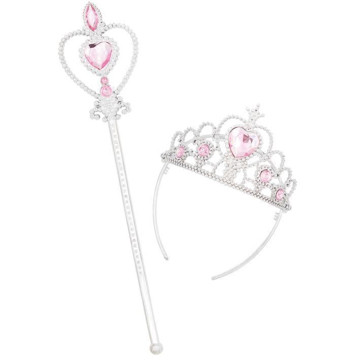 Couronne et baguette de princesse fille - FUNIDELIA - Disney Princesses - Halloween carnaval et fêtes